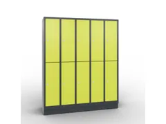 lockerkast draaigrendel 1800x1480x500mm 5x2vakken RAL7021 RDS1108060