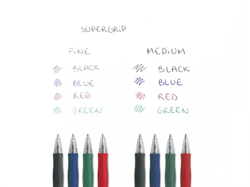 Balpen Pilot Super Grip F 0.7mm Fijne punt Zwart