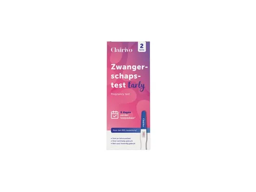 Clairivo Early Zwangerschapstest 2 stuks