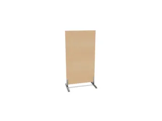 scheidingswand,HxB 1545x800mm,wand hout,frame staal,voeten,NE-esdoorn - 1