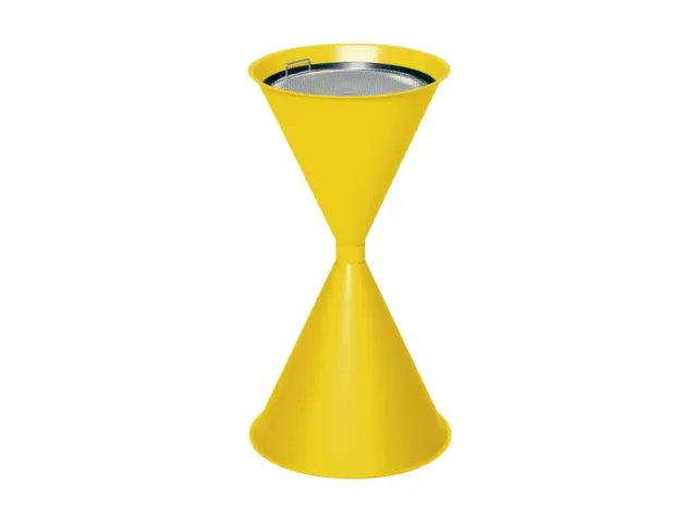 Zandasbak Staalplaat 730x400mm Ronde Trechter Sticker Verzinkt Ral1023