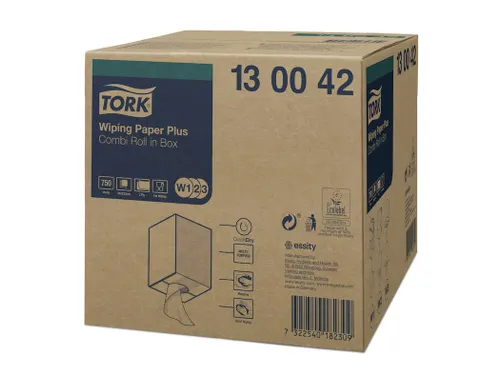 Tork 130042 W1,W2,W3 Plus Poetspapier Premium 2-laags Wit 255m
