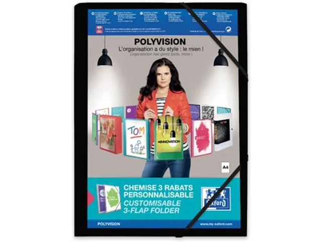 Elba Elastomap A4 Polyvision Zwart