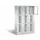 Lockerkast 1800x1200x500mm 3x3 vakken Cilinderslot, Sokkel, RAL7035