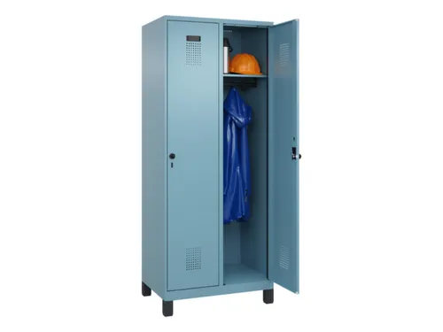 locker,HxBxD 1950x800x500mm,2vak,vak B 400mm,draaigrendel,voeten