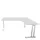 bureau in vrije vorm,HxBxD 740x1800x1600mm,vrije vorm,MP-lichtgrijs