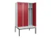 locker met bank,voor scheiding van kleding,HxBxD 2120x1200x815mm,3vak