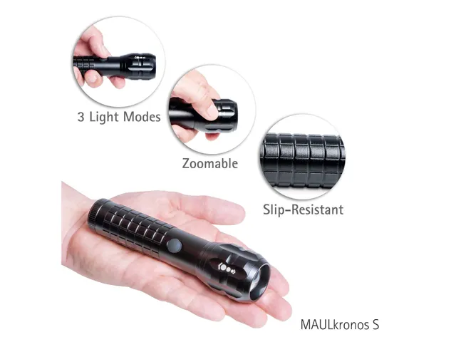 Lampe de poche MAULkronos S LED 14cm portée 196m 3W