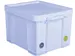 Boîte de rangement 35 Litres Blanc Néon + poignées