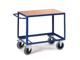 tafelwagen,draagverm. 500kg,1etage(s),laadvl. LxB 850x500mm,houtetage - 1