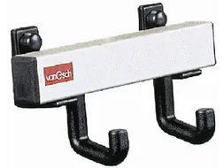 Wandkapstok L X D 200X 80Mm 2Haken Aluminium/zwart