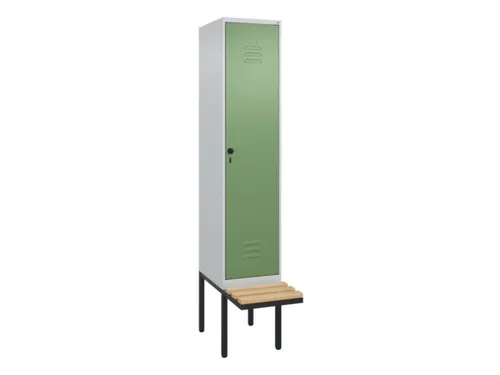 locker met bank,HxBxD 2120x400x815mm,1vak,vak B 400mm,draaigrendel