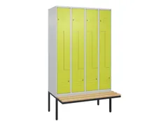 Z-garderobekast,HxBxD 2120x1200x815mm,8vak,vak B 300mm,cil.-slot
