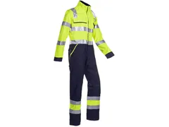 Sioen Fareins coverall, geel/marineblauw, maat P50, per stuk