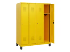 schoollocker,HxBxD 1630x1200x500mm,4vak,vak B 300mm,cil.-slot,voeten