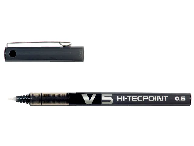Rollerpen Pilot Hi-Tecpoint V5 0.5mm Fijne punt Zwart