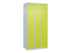 locker,HxBxD 1850x900x500mm,3vak,vak B 300mm,cil.-slot,staand op vloer
