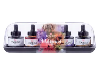 Inkt Talens Ecoline met pipet additional set à 5 ass - 1