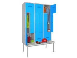 Z-garderobekast,HxBxD 2100x1200x800mm,RAL7035,front RAL5010