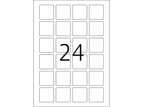 HERMA 10108 Verwijderbare etiketten A4 40x40mm Wit 600 stuks