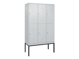 dubbeldekse locker,HxBxD 2120x1200x500mm,3x2vak.,vak B 400mm,cil.-slot - 1