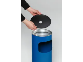 Combi-Asbak 610x250mm Aluminium Asbakopzet Zwart Blauw 17 Liter - 4