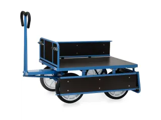 Handtrekwagens 6454v 1000kg 1200x800mm Houten Wanden Massief Rubber - 3