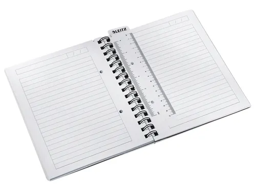 Notitieboek Leitz WOW A5 spiraal PP lijn roze