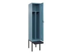 locker met bank,voor scheiding van kleding,HxBxD 2120x400x815mm,1vak