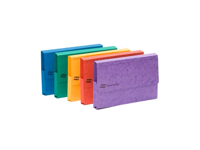 Pocket mappen glanskarton A3 assorti