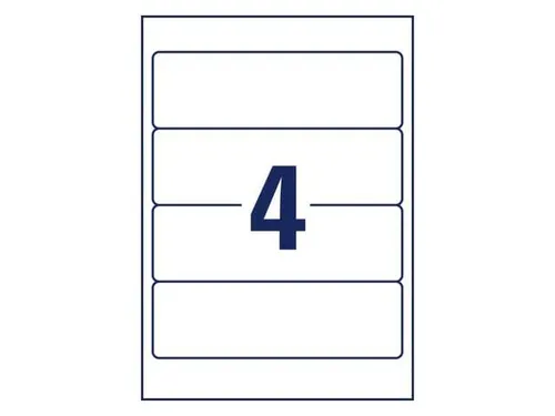 Ordnerrugetiket gerecycled Zweckform 61x192mm wit perm. 40 etik. 10 ve
