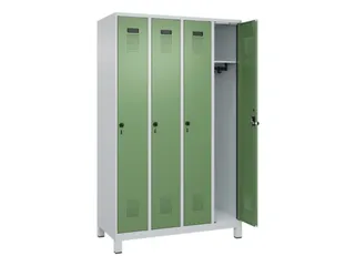 locker,HxBxD 1950x1200x500mm,4vak,vak B 300mm,draaigrendel,voeten - 2