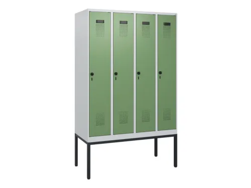 schoollocker,HxBxD 1950x1200x500mm,4vak,vak B 300mm,draaigrendel