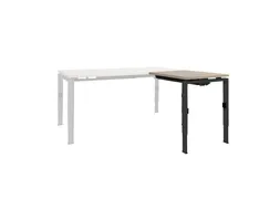 Bureau Linesto N4 aanbouwtafel 120x60cm robson eiken 25mm zwart