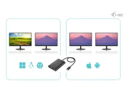 USB-C Dual 4K/60Hz (single 8K/30Hz) DP Video Adapter