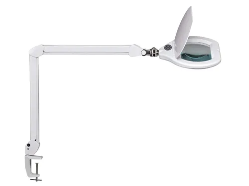 Loeplamp LED MAULcrystal Dimbaar Met Tafelklem Wit