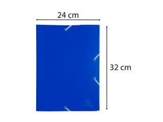 Elastomap 3 kleppen ondoorschijnende Polypropyleen 4/10de A4 Assorti - 19