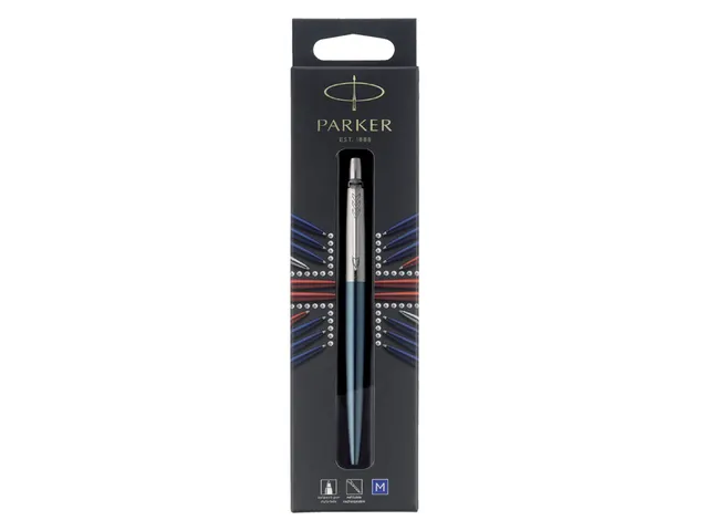 Balpen Parker Jotter Waterloo blue CT medium op blister