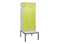 Z-garderobekast,HxBxD 2120x800x815mm,4vak,vak B 400mm,draaigrendel