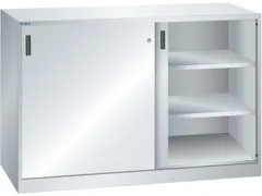 schuifdeurkast 1000x1500x580mm 4xStalen bodem RAL7035