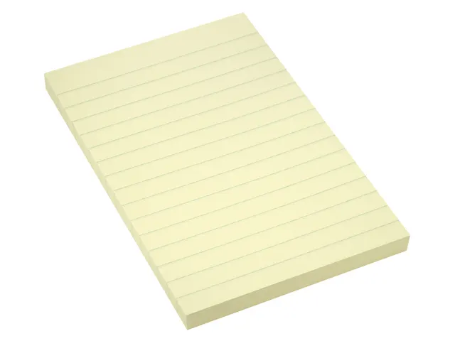Bloc-mémos 100x150mm ligné jaune 100 feuillets