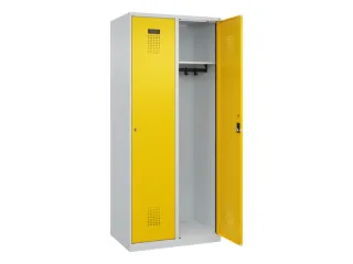 locker,HxBxD 1850x800x500mm,2vak,vak B 400mm,cil.-slot,staand op vloer - 2