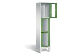 lockerkast 1850x420x500mm 1x3 vakken Cilinderslot Poten, RAL6011