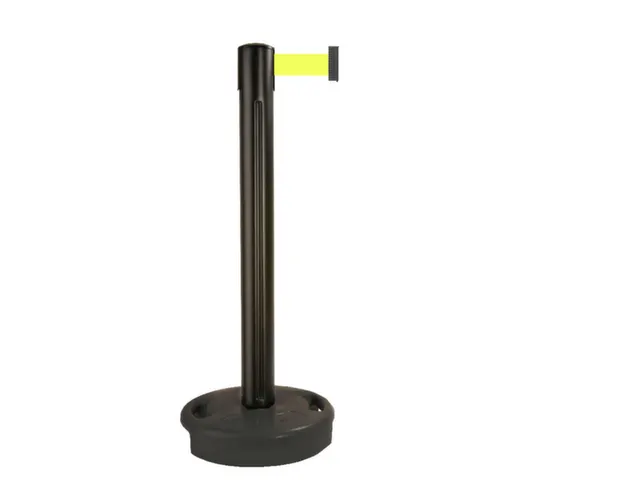 Afzetsysteem Paal Pvc HxØ 970x90mm Band Neongeel Paal Zwart