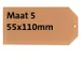 Label karton nr 5 200gr 55x110mm chamois 1000 stuks