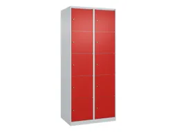 lockerkast,HxBxD 1850x800x500mm,2x5vakken,vak B 400mm,cil.-slot
