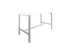 Domino Basic statafel 120x80cm 110cm Krijtwit 25mm Alu