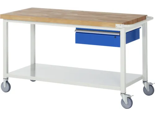 Werkbank Hxbxd 880x1500x700mm Beukenhouten Werkblad 1lade Legbord