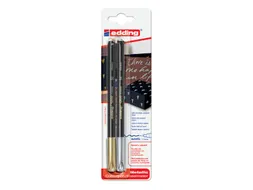 Fineliner edding 1200 goud/zilver 1.0mm blister à 2 stuks