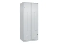 Z-garderobekast,HxBxD 1850x800x500mm,vak B 200/400mm,cil.-slot